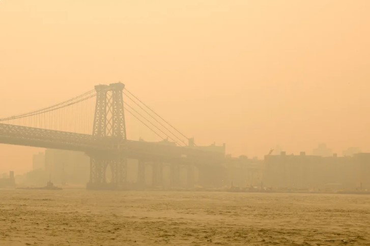 加拿大野火導致美國東岸城市空氣品質嚴重受影響