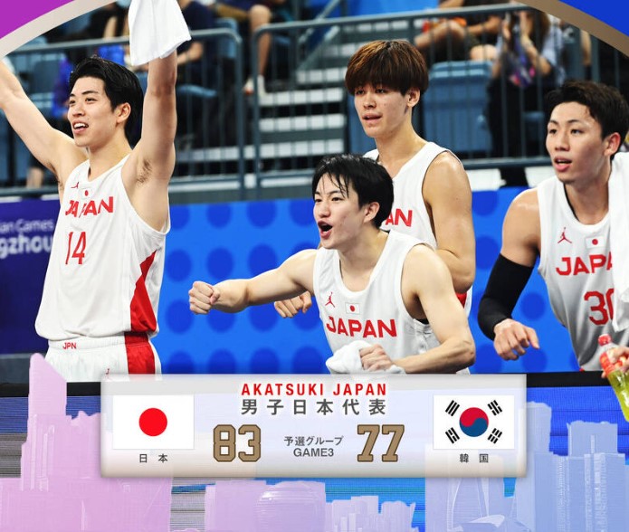杭州亞運男籃預賽：日本以三分球火力擊敗南韓