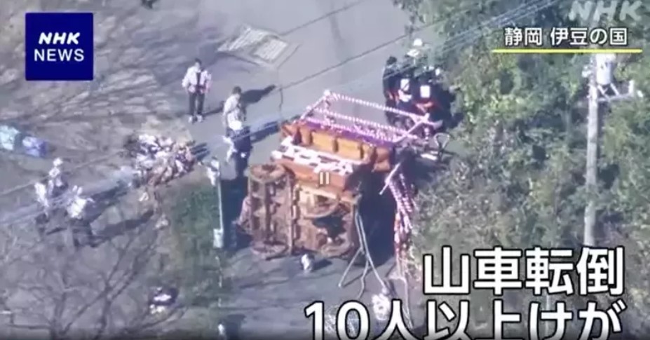 日本神社祭典意外：山車翻覆導致1死18傷