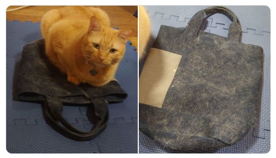貓毛古董包！海軍藍手提包被貓師傅大改造